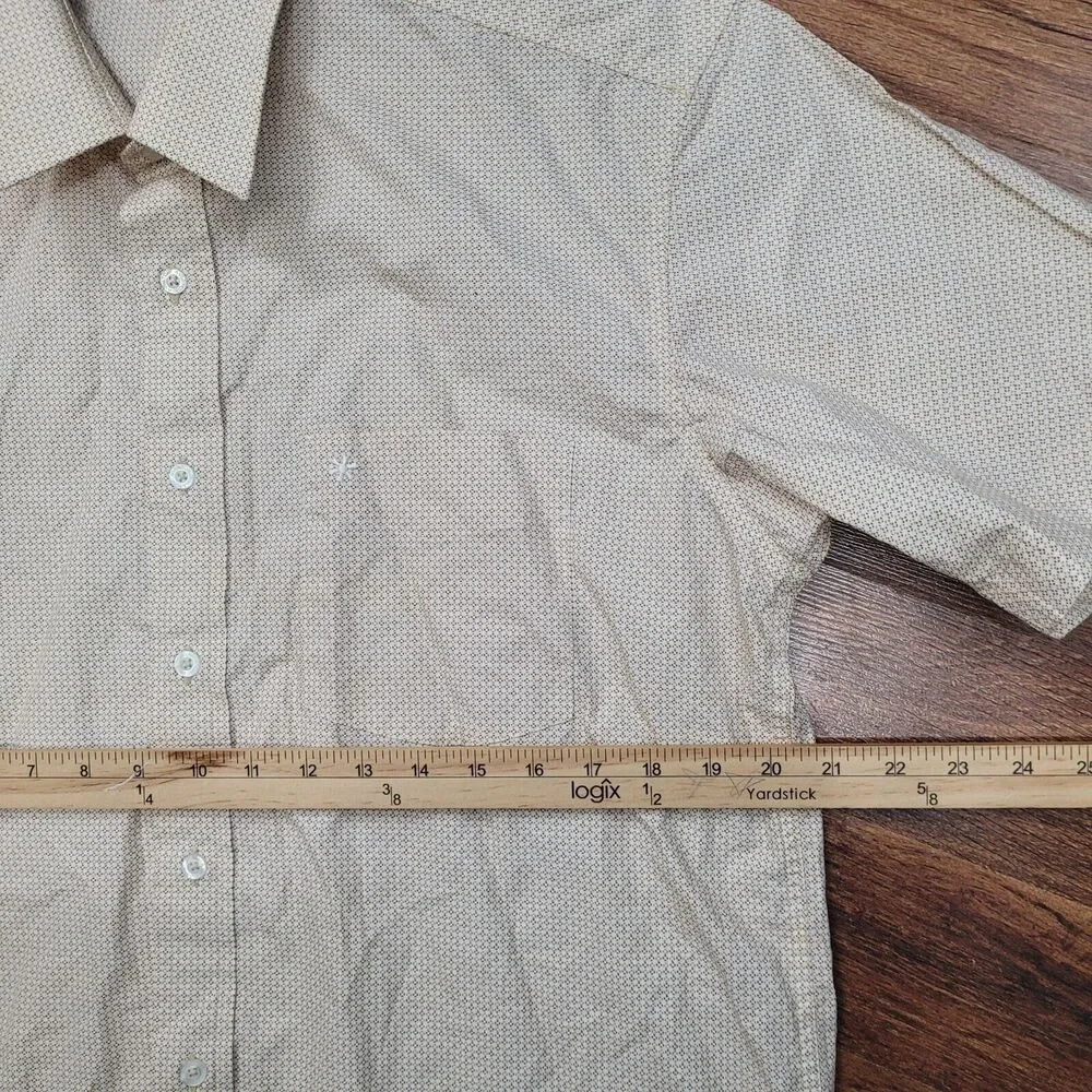 The Aviator Large Short Sleeve‎ Shirt Men's Casual Dress Diamond Pattern - Picture 5 of 8